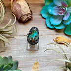 MJ Ring Pear-Shaped Turquoise Sterling Silver