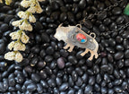Pink Dahlia 20” Buffalo Necklace