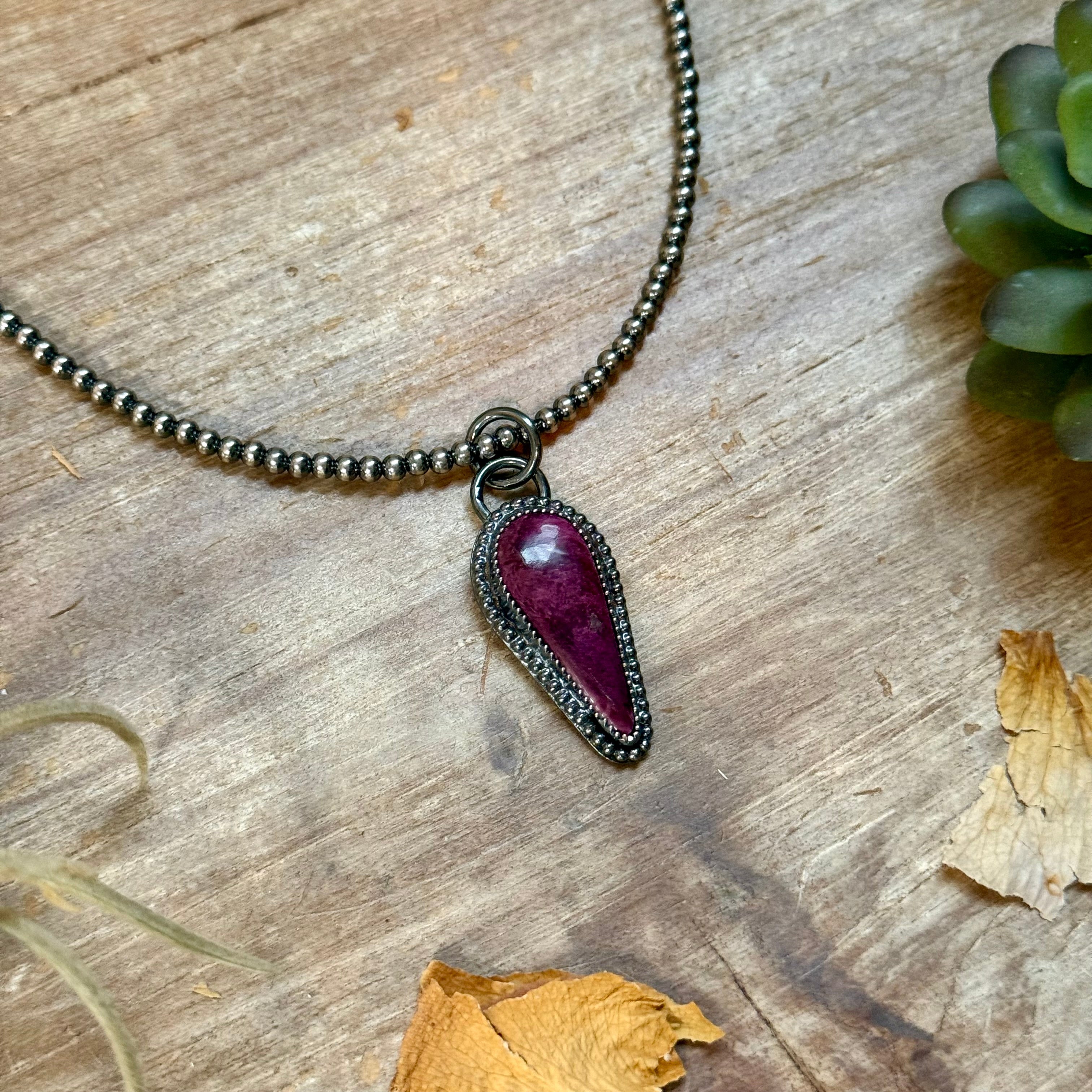 FREE Sterling Silver Pearl Necklace + MJ Purple Spiny Oyster Pendant