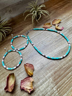 Turquoise Variscite & Pink Conch Choker – Exclusive Bijoux FAB Design