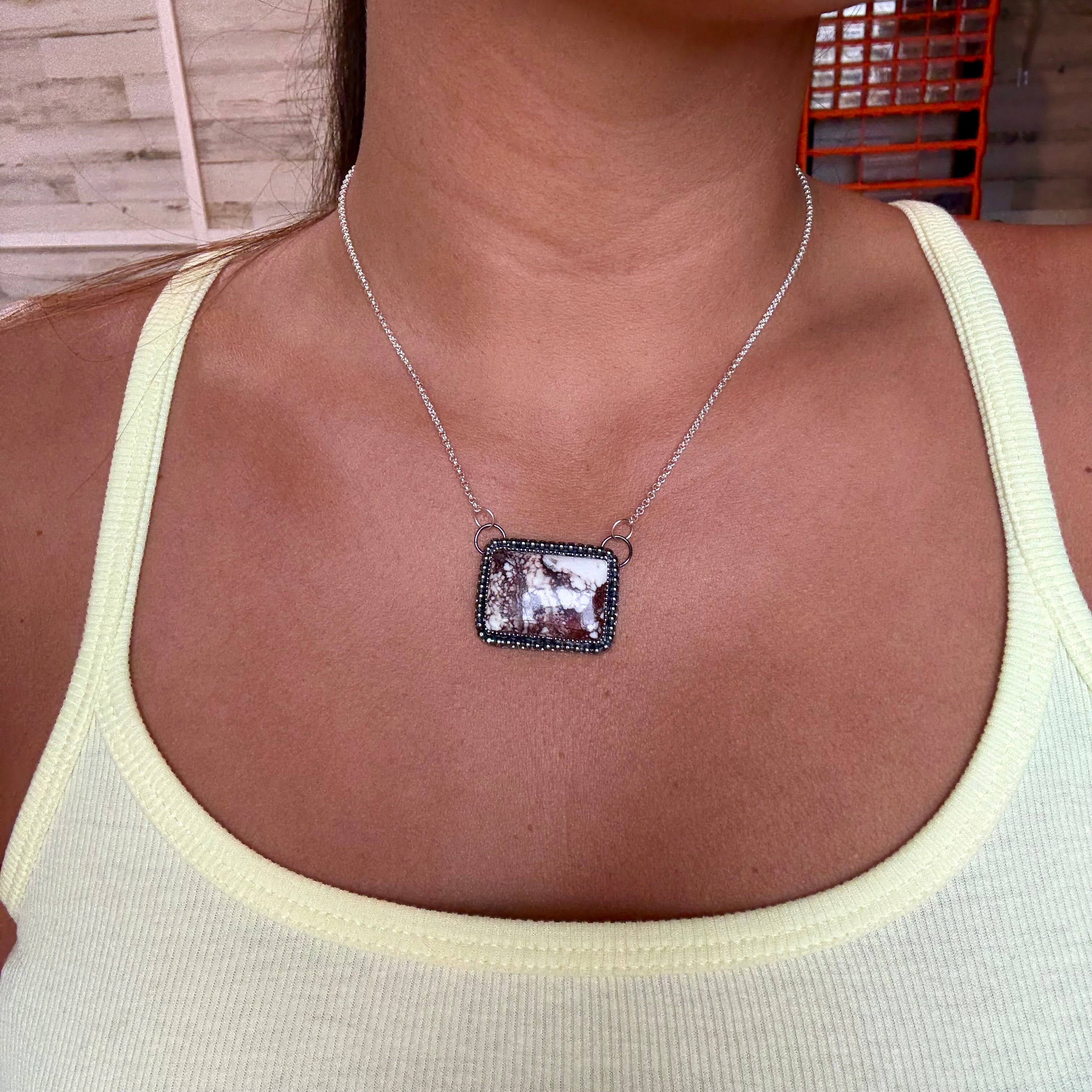 MJ Wild Horse Bar Necklace – Sterling Silver