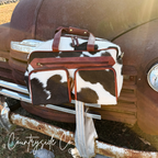 Saddlemen Carry All Cowhide Duffle Travel Bag