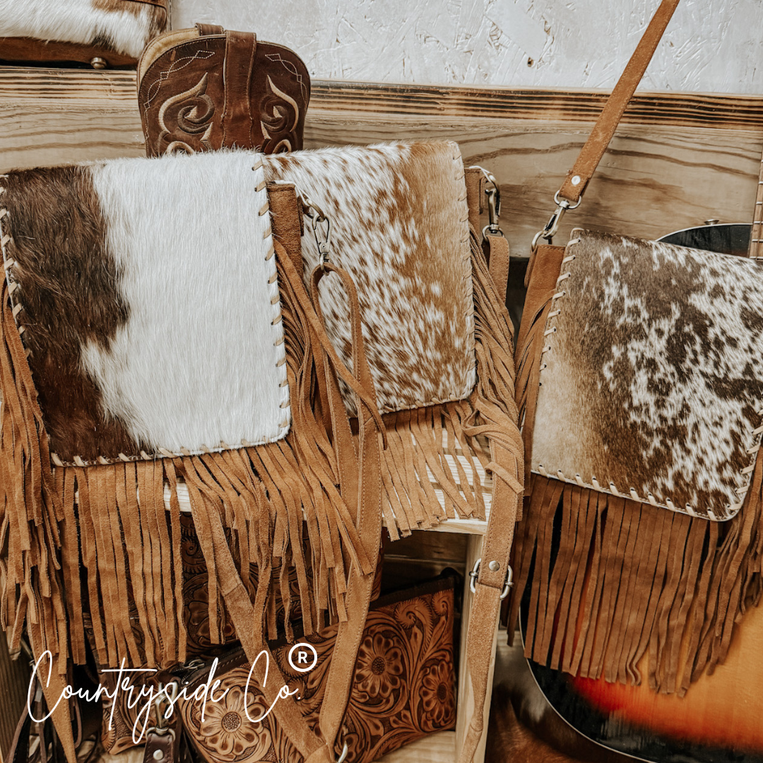 Bessie Cowhide Western Purse