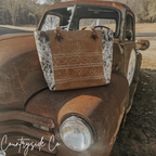 Durango Cowhide Boot Stitch Carry All Overnight Bag