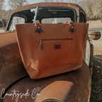 Durango Cowhide Boot Stitch Carry All Overnight Bag