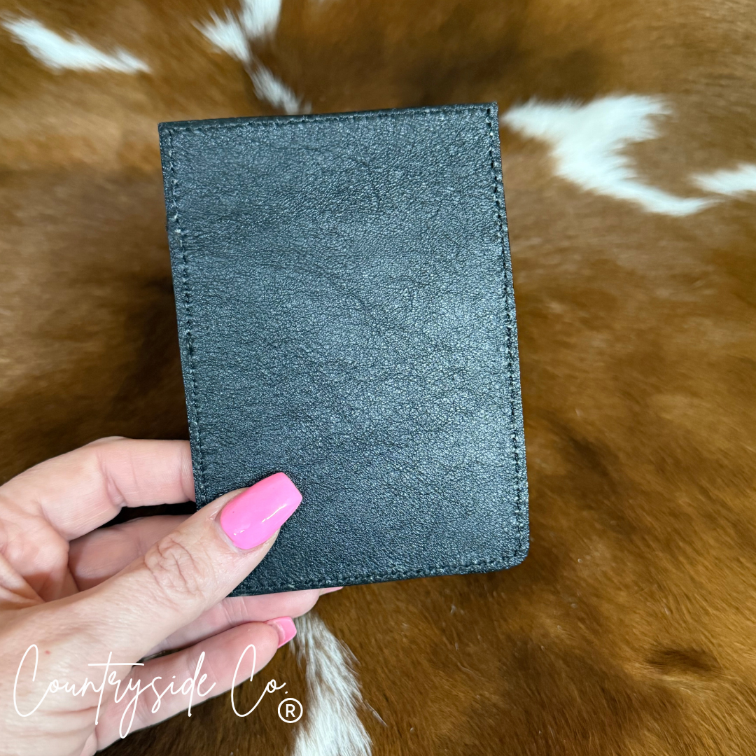 Gambler Tooled Leather Credit Card Holder