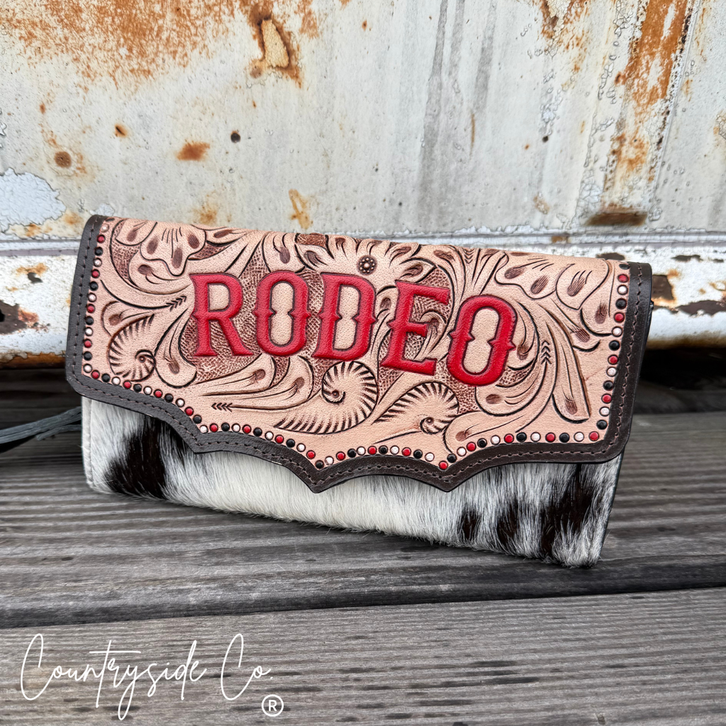 Rodeo Darling Cowhide Wallet Wristlet