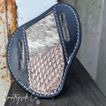 Cowhide and Tooled Leather Knife Sheath