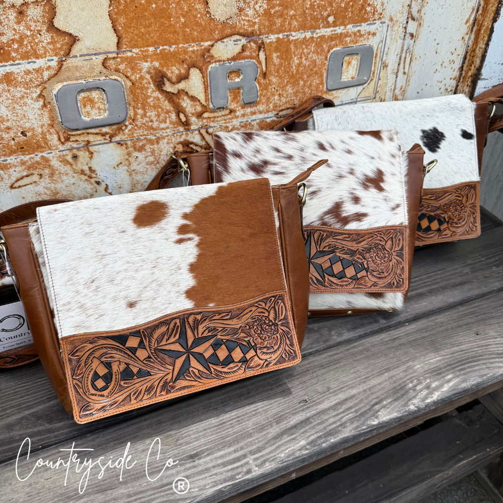 Lone Star Cowhide Concealed Carry Purse