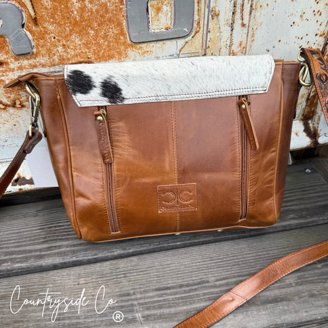 Lone Star Cowhide Concealed Carry Purse