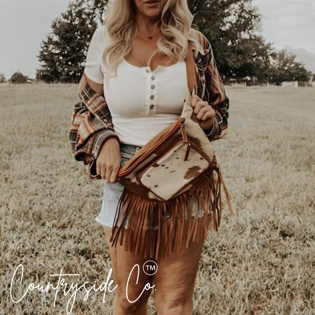 Addy Cowhide Sling Festival Bag
