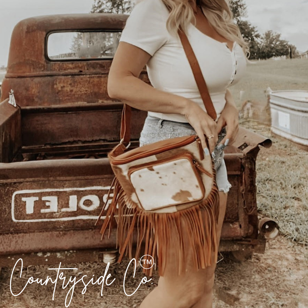Addy Cowhide Sling Festival Bag