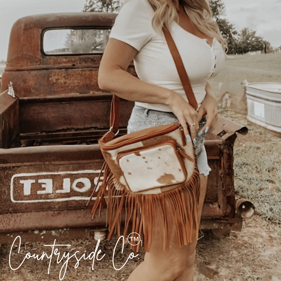 Addy Cowhide Sling Festival Bag