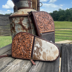 Yuma Cowhide and Tooled Leather 13" Carry Case