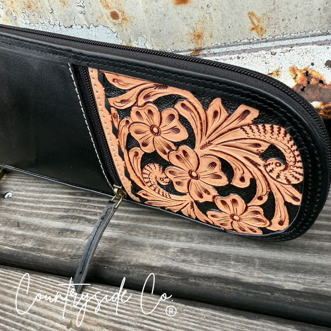 Heritage Tooled Leather 12" Carry Case