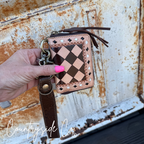 The Saddle Bum Checkered Mini Wallet Keychain