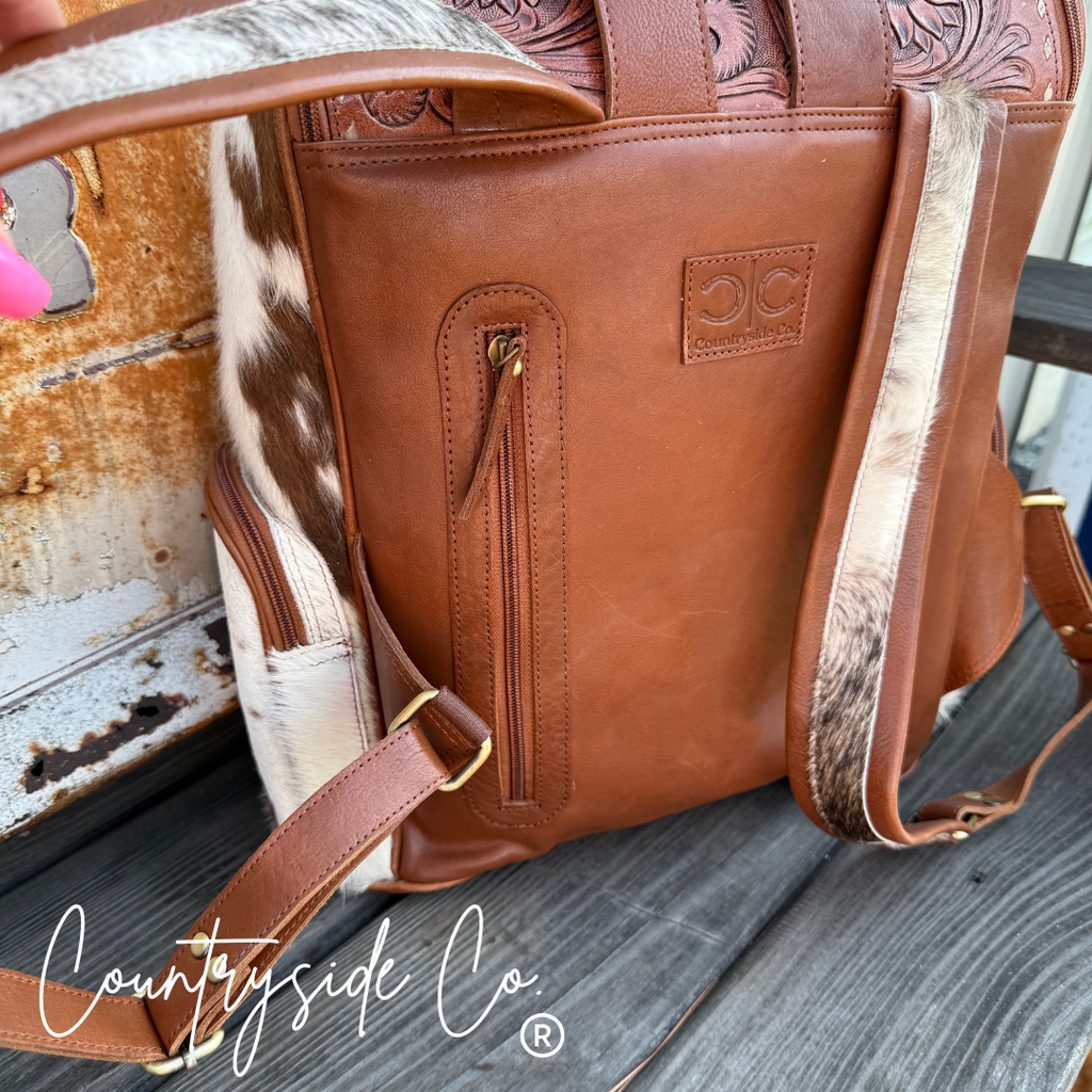 Mesa Cowhide Conceal Carry Backpack Laptop Bag