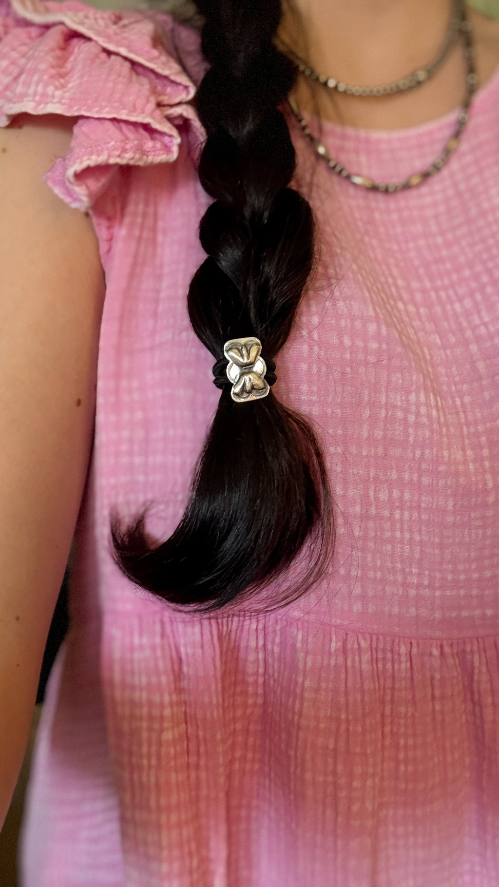 BOW TIE CONCHO HAIR TIE BY JOAN BEGAY