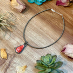 FREE Sterling Silver Pearl Necklace + MJ Red Spiny Oyster Pendant