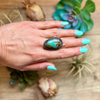 MJ Ring Pear-Shaped Turquoise Sterling Silver
