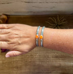 Orange Spiny Oyster Cuff Bracelet – Sterling Silver