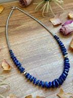 22” Graduated Lapis Necklace