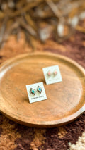 DIAMOND OPAL STUDS - BALL DETAIL