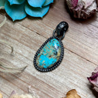 MJ Freeform Turquoise Pendant – Sterling Silver