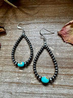 Sleeping Beauty Turquoise Teardrop Earrings – Sterling Silver
