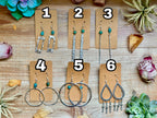 earrings - real turquoise - not sterling