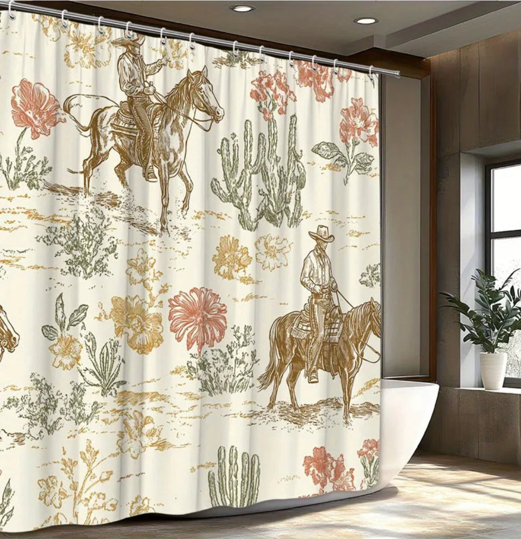 Vintage Cowboy Shower Curtain