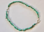 Turquoise Beaded Charm Necklace
