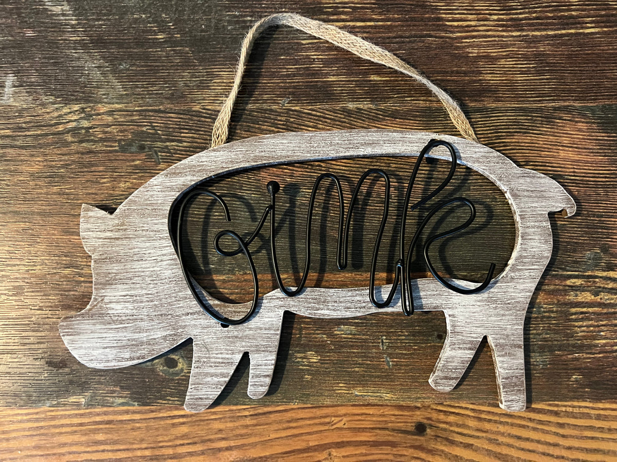 Wooden “Oink,Oink”