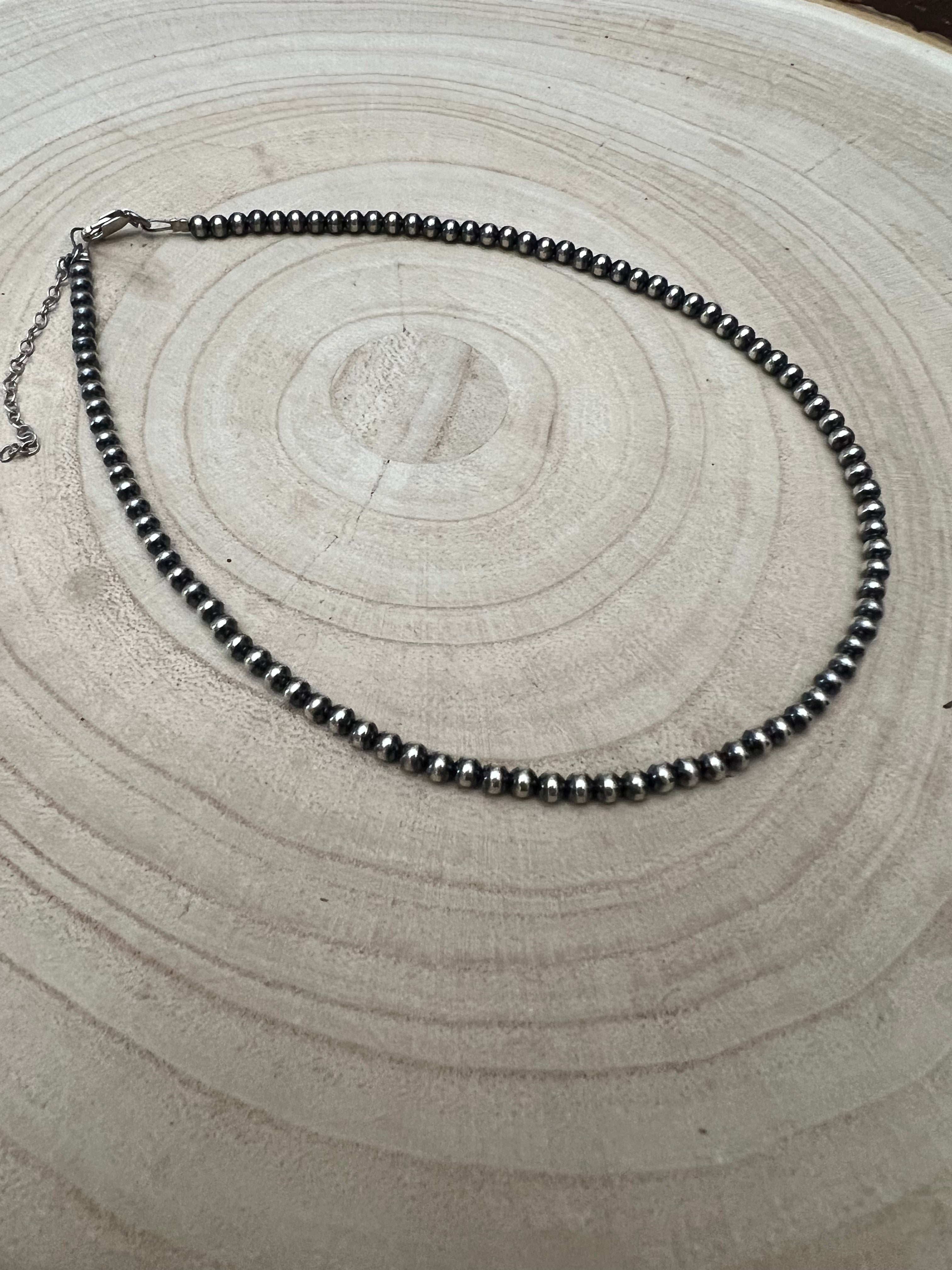 4mm Sterling Pearl Choker — 14 inch