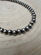 8mm Sterling Pearl Necklace — 18 inch