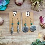 earrings - real turquoise - not sterling