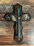 Turquoise  Angel Winged Cross