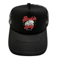 Buckin Lucky Checkered Mesh Trucker Hat