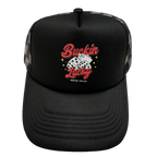 Buckin Lucky Checkered Mesh Trucker Hat