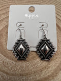 Western Southwestern Concho Dangle Earrings — 1½" Drop