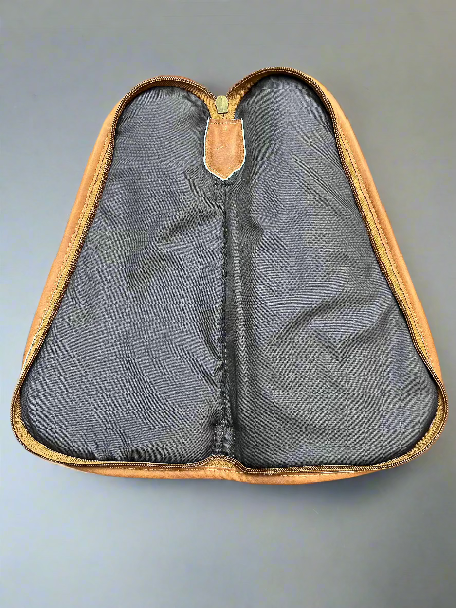 Brown & White Cowhide Gun Case with Handle — Genuine Hair-On Hide