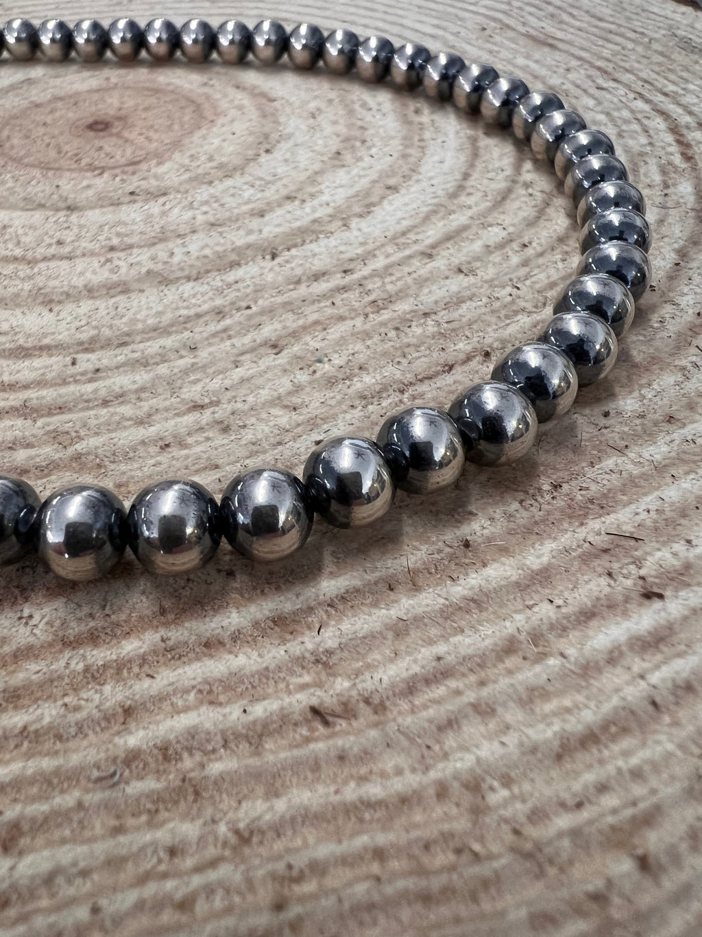 8mm Sterling Pearl Necklace — 18 inch