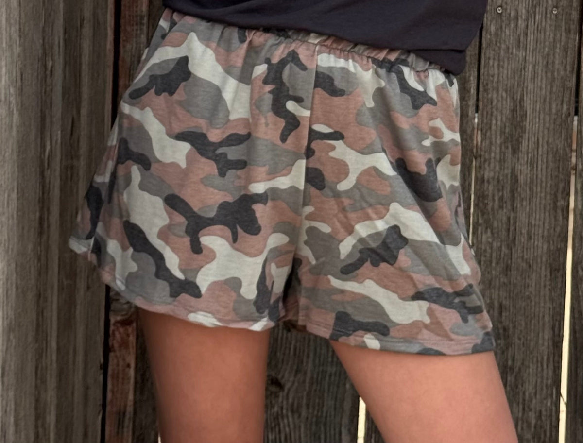 Camo Print Shorts