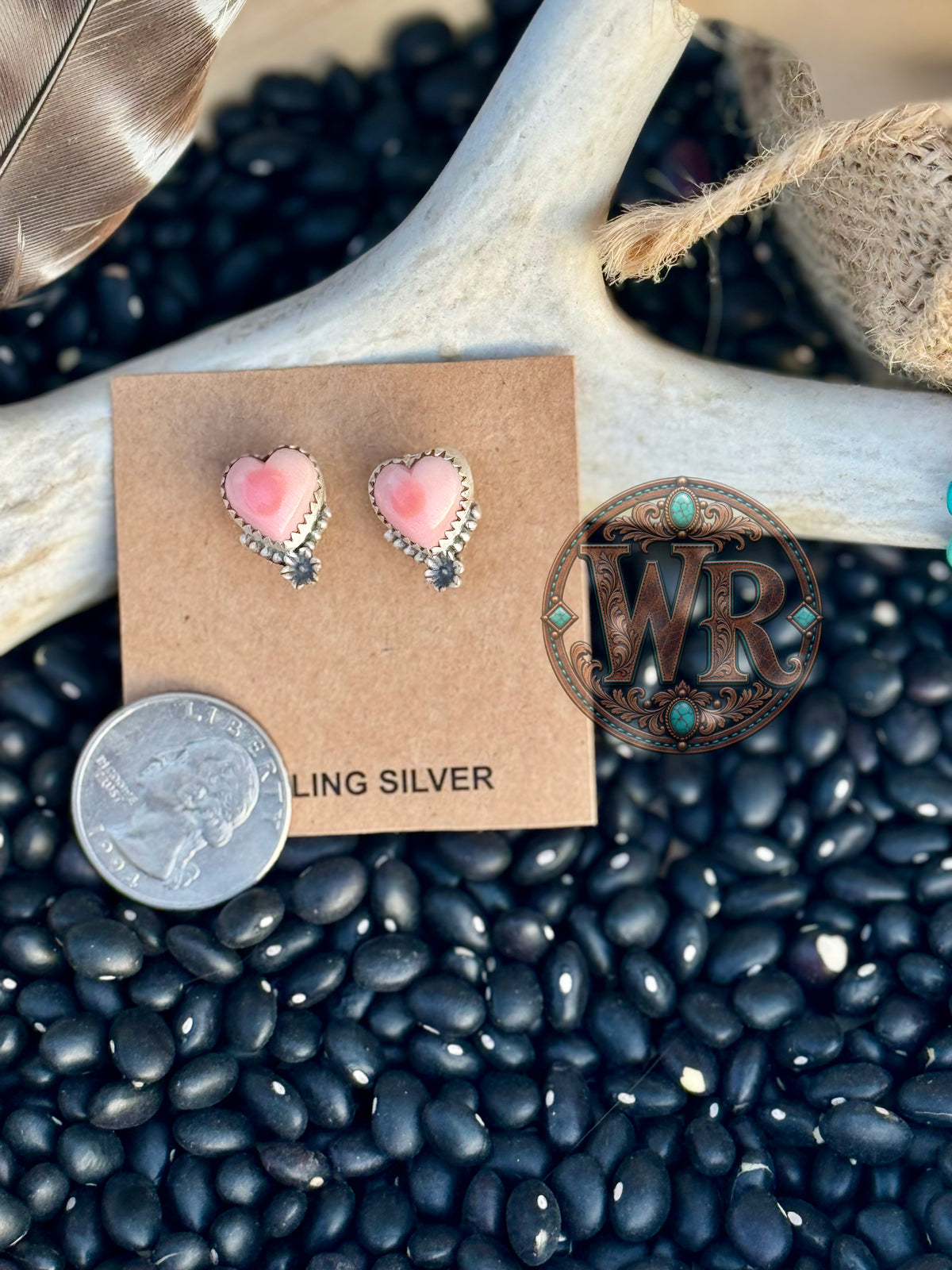 Pink Conch Sterling Silver Studs