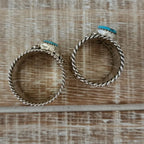 NELSON SILGADO JR WIDE BAND TURQUOISE RING