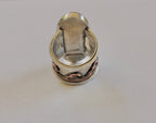 Size 10-True Blue Kingman Turquoise ring with Copper Waves