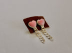 Heart Curb Chain Earring Studs