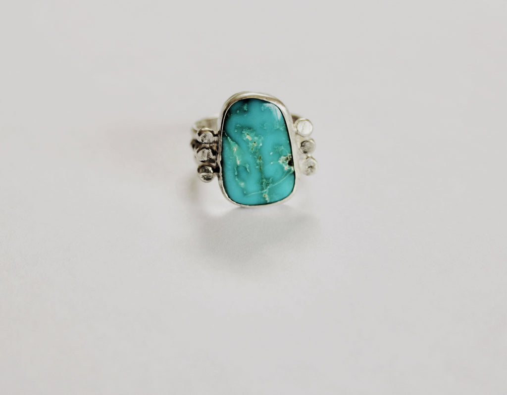 Size 8.5 Blue Gem Turquoise Ring