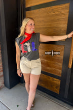Red, White & Boots Tank