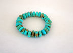 Kingman Turquoise Beaded stretchy Bracelet
